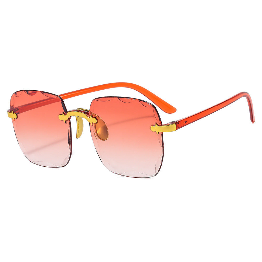 Wholesale Frameless Cut Edge Trendy Fashion Anti-ultraviolet Sunglasses